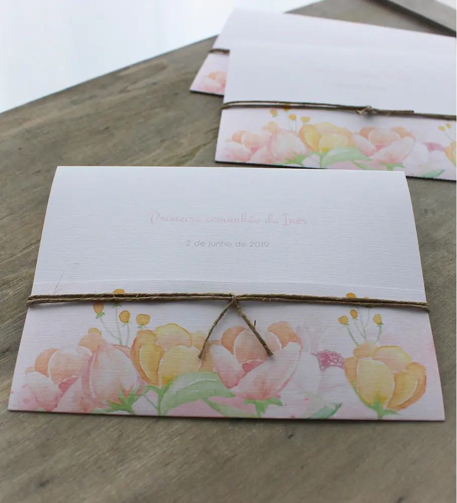 Convite mod. Sandra com flores