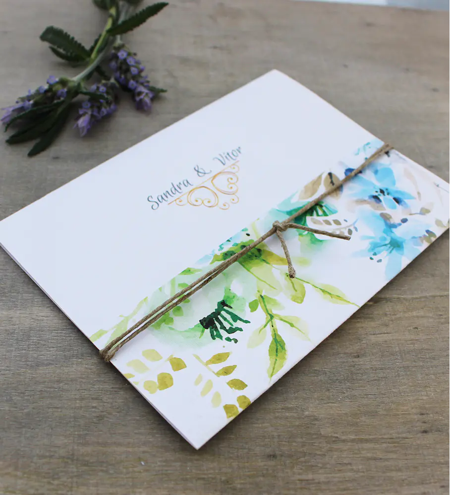 Convite mod. Sandra com flores