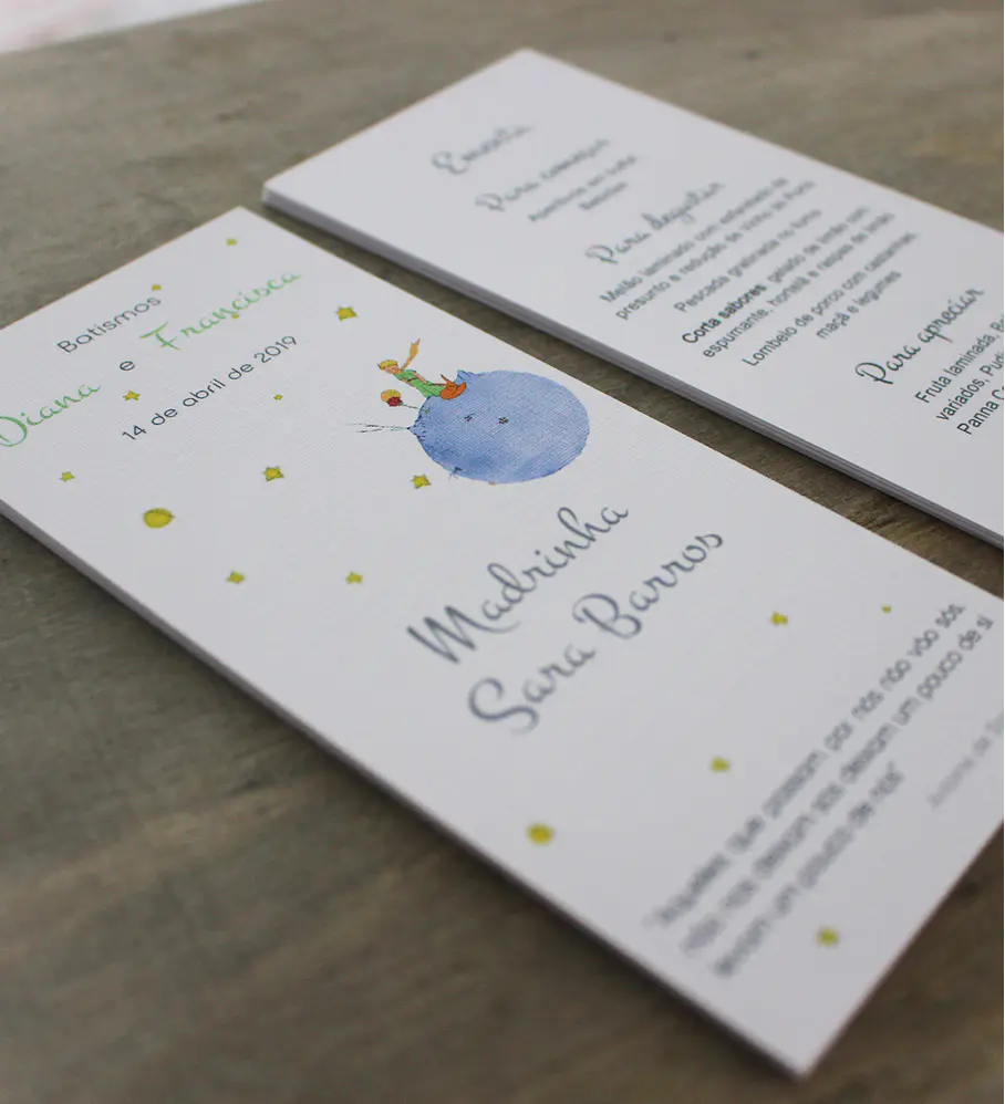 Ementas personalizadas