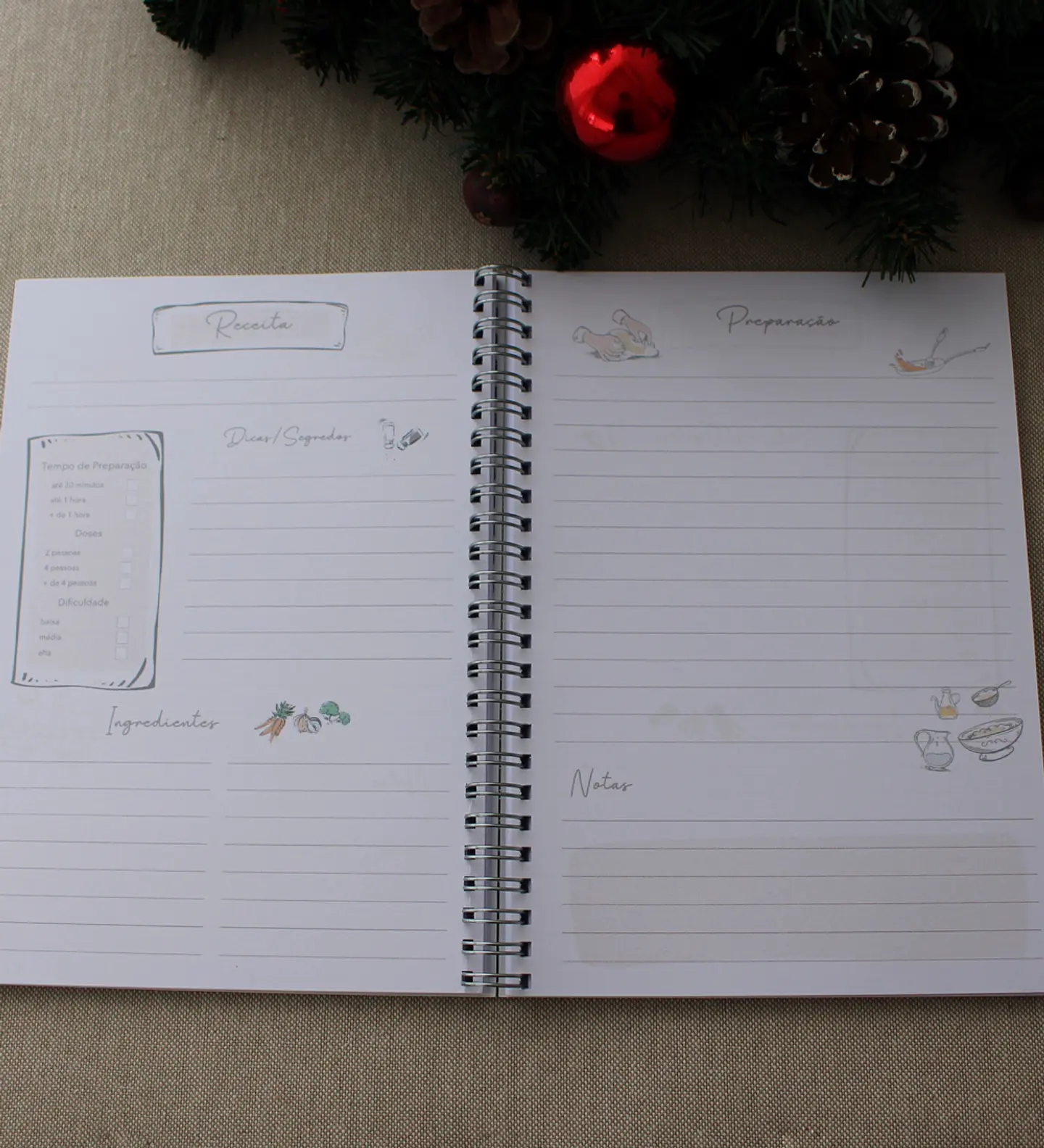 Caderno de receitas personalizado 8