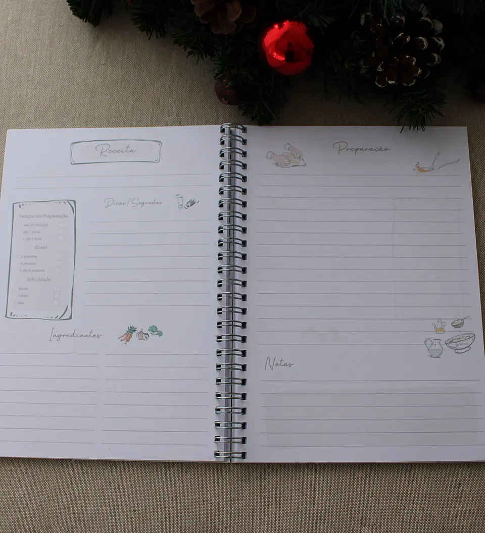 Caderno de receitas personalizado 8
