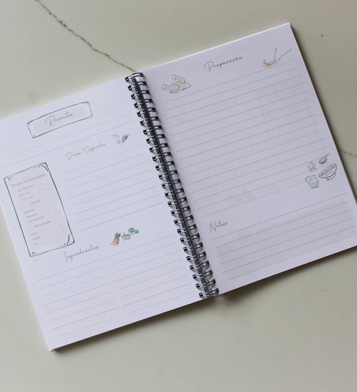 Caderno de receitas personalizado 5