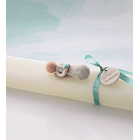 Velas de batismo [anjo à escolha] e laço estreito 1