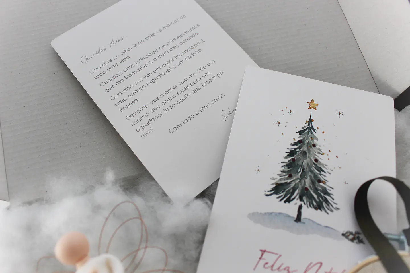 Gift Box de Natal - Anjo e Bastidor Bordado à Mão 3