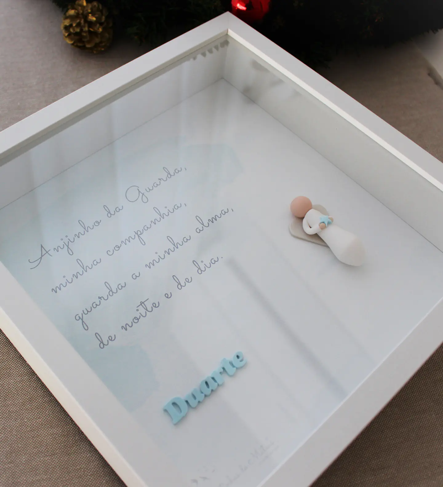 Quadro com Oração Anjo da Guarda e Nome Personalizado 1