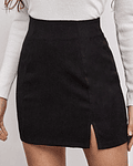 Mini Falda Negra Gamuza