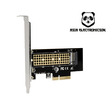 Tarjeta Vertical con Soporte Inferior y Adaptador SSD M.2 NVMe a PCIe x4