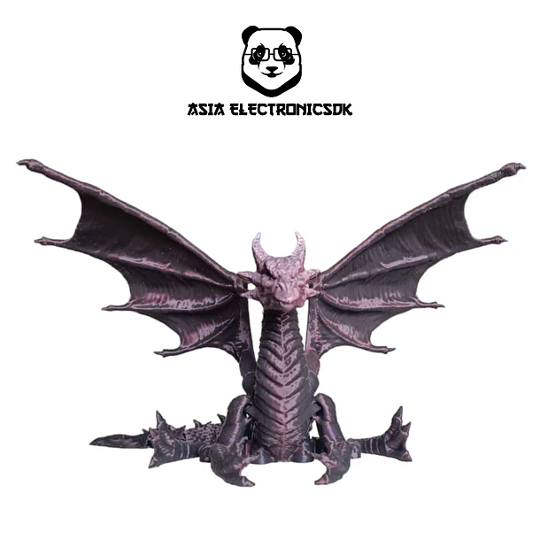 Figura De Dragón Articulado Con Alas