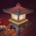 Lámpara Pagoda Japonesa en PLA Madera