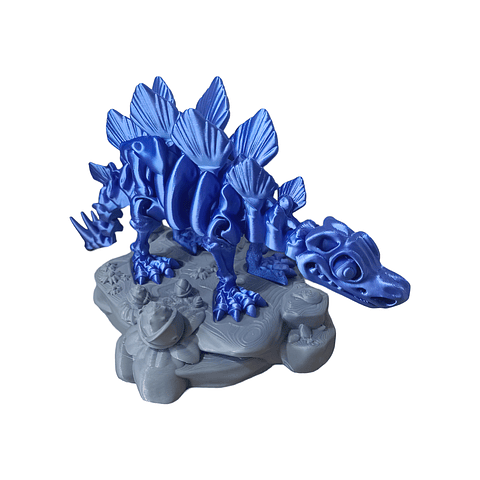 Figura De Stegosaurus Con Base Impreso En 3d