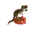 Figura De T-Rex Con Base Y Accesorio De Hueso Impresos En 3d