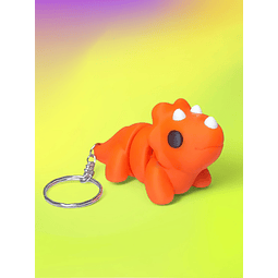 Llavero en Diseño Triceratop