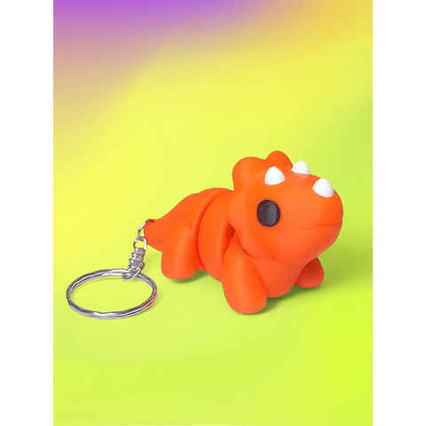 Llavero en Diseño Triceratop