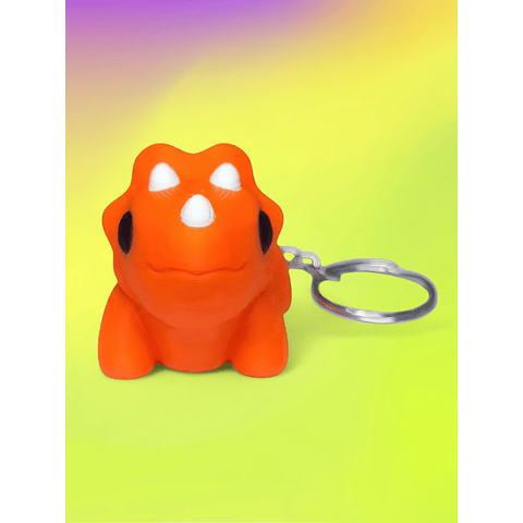 Llavero en Diseño Triceratop