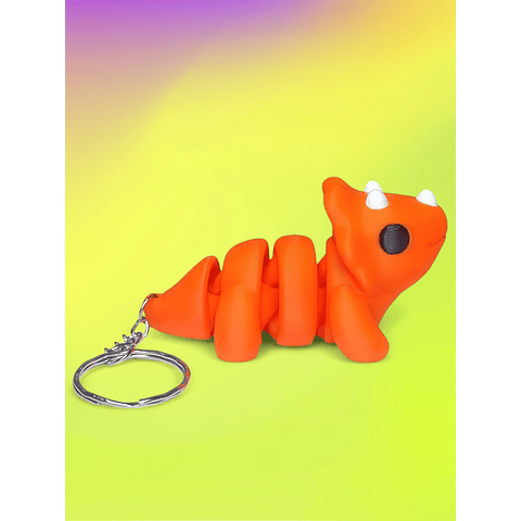 Llavero en Diseño Triceratop
