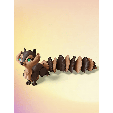 Figura Decorativa y Articulada de Ardilla