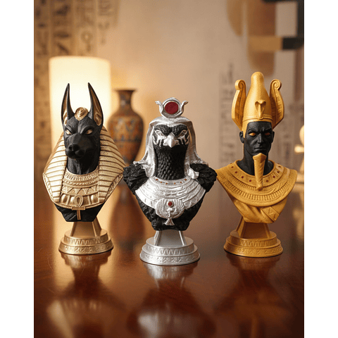 Set de Dioses Egipcios Anubis, Ra y Osiris