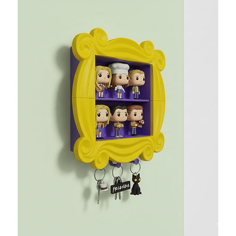 Exhibidor y Porta Llaves de Pared FRIENDS Para Figuras Funko y McDonald's