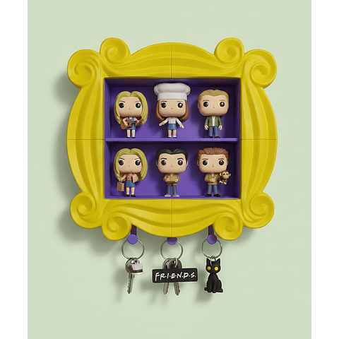 Exhibidor y Porta Llaves de Pared FRIENDS Para Figuras Funko y McDonald's
