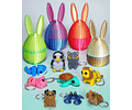 Huevitos Sorpresa De Pascua Con Llaveros X4 Unidades