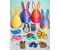 Huevitos Sorpresa De Pascua Con Llaveros X4 Unidades