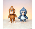 Pack Llaveros Punch Monkey Y Su Amigo Peluche Orangután