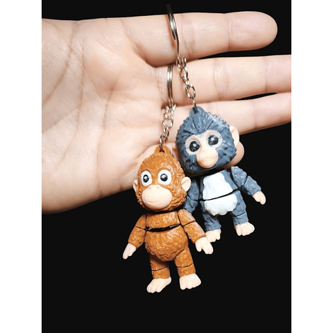 Pack Llaveros Punch Monkey Y Su Amigo Peluche Orangután