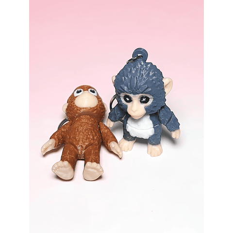 Pack Llaveros Punch Monkey Y Su Amigo Peluche Orangután