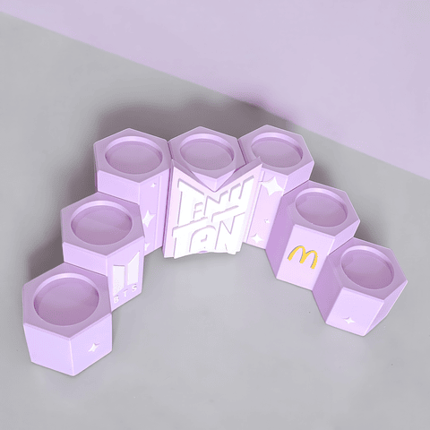 Exhibidor Para Figuritas De Mcdonalds BTS Tiny Tan