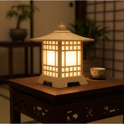 Lámpara En Diseño Casa Japonesa