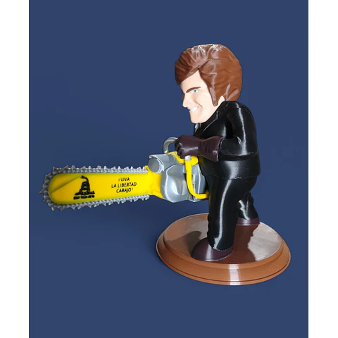 Figura De Javier Milei Con Motosierra