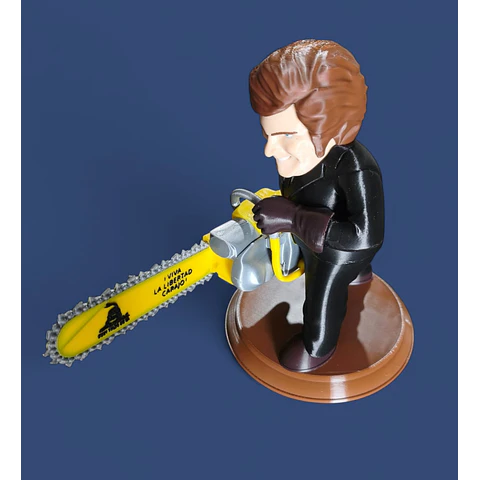 Figura De Javier Milei Con Motosierra