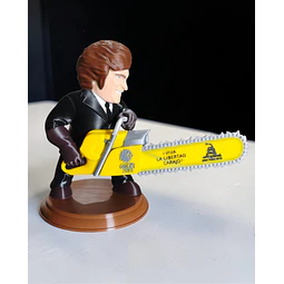 Figura De Javier Milei Con Motosierra