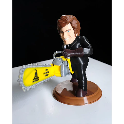 Figura De Javier Milei Con Motosierra