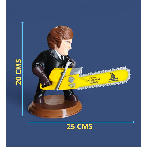 Figura De Javier Milei Con Motosierra