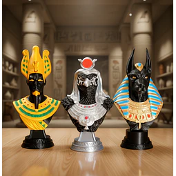 Pack Decoración de Dioses Egipcios ANUBIS, RA y OSIRIS