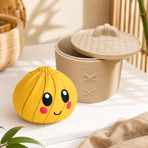  Fidget Toy Juguete Antiestrés Articulado Dumplings Con Canasta