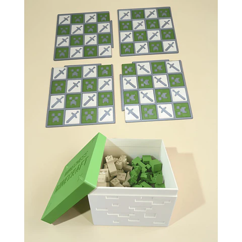Ajedrez Armable de MINECRAFT con Caja Organizadora 