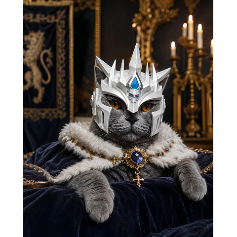 Casco Lich King para Gatos – Edición Rey Exánime