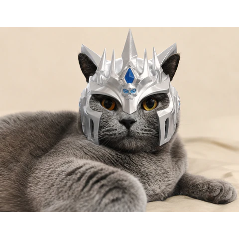 Casco Lich King para Gatos – Edición Rey Exánime