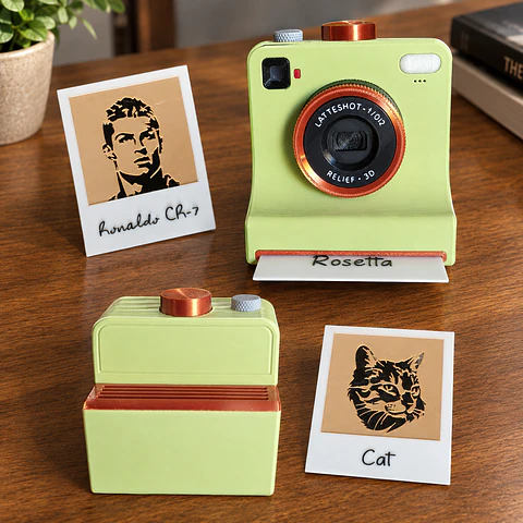 LATTE-SHOT Cámara Instantánea Con Plantillas para Decorar el Café