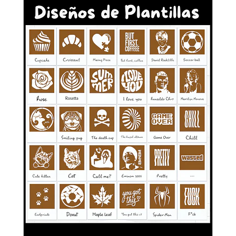 LATTE-SHOT Cámara Instantánea Con Plantillas para Decorar el Café
