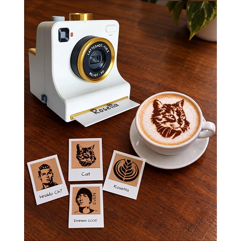 LATTE-SHOT Cámara Instantánea Con Plantillas para Decorar el Café