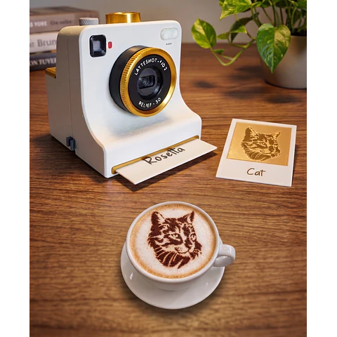 LATTE-SHOT Cámara Instantánea Con Plantillas para Decorar el Café
