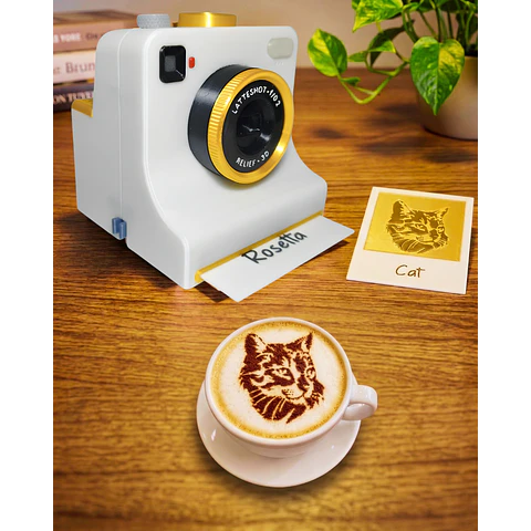 LATTE-SHOT Cámara Instantánea Con Plantillas para Decorar el Café