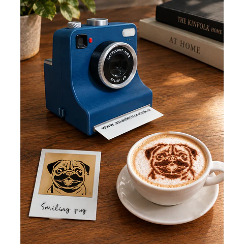 LATTE-SHOT Cámara Instantánea Con Plantillas para Decorar el Café
