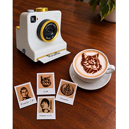 LATTE-SHOT Cámara Instantánea Con Plantillas para Decorar el Café