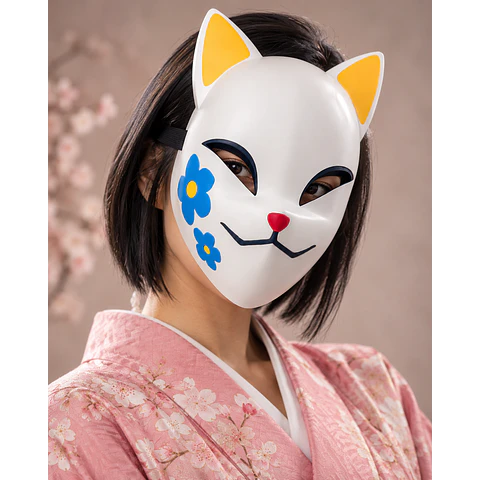 Máscara de Makomo de Demon Slayer/ Kimetsu no Yaiba