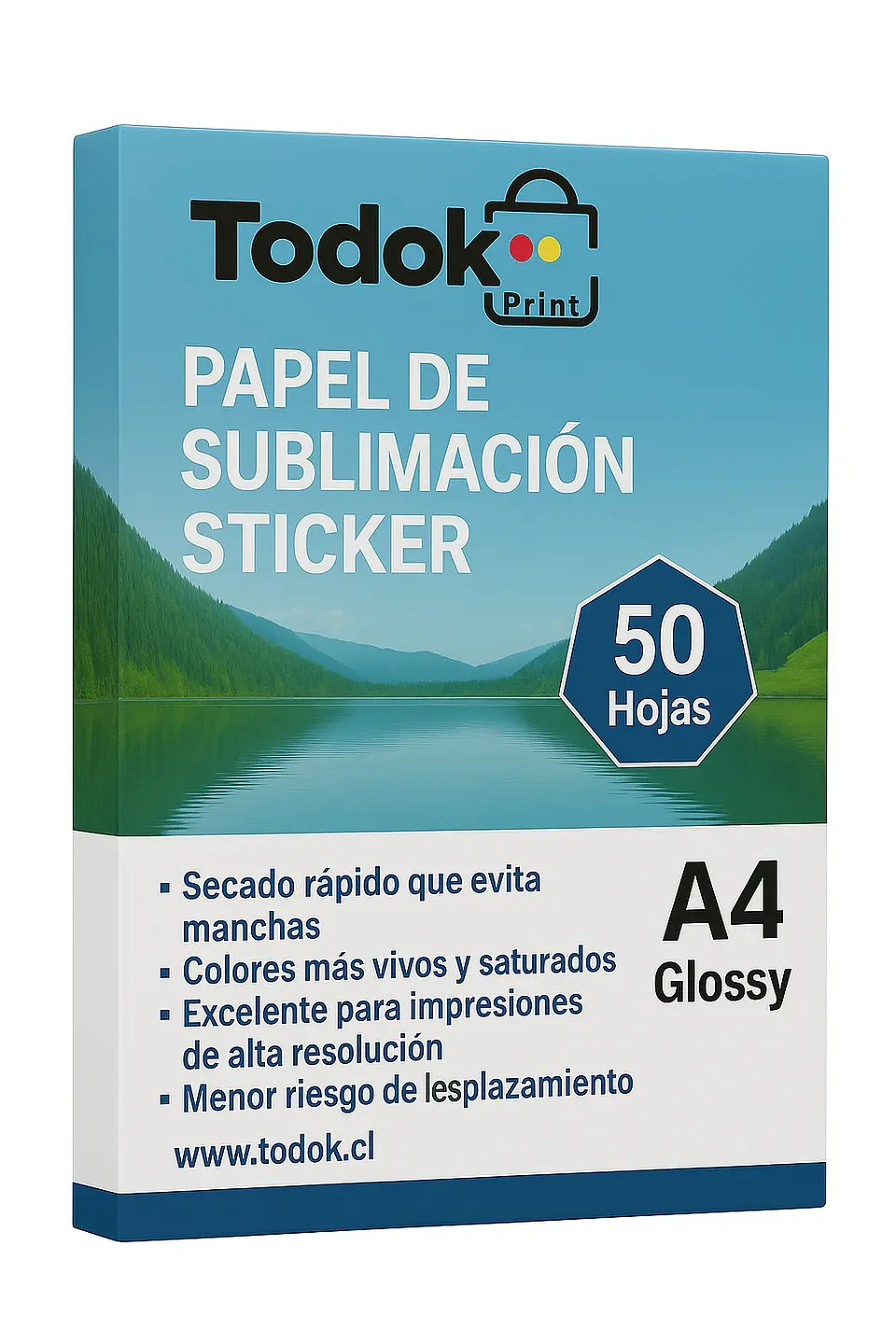 Papel de Sublimación Sticker 50 hojas A4 acabado Glossy 1