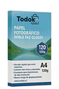 Papel Fotográfico Glossy Doble Faz A4 de 120g 100H - Miniatura 1